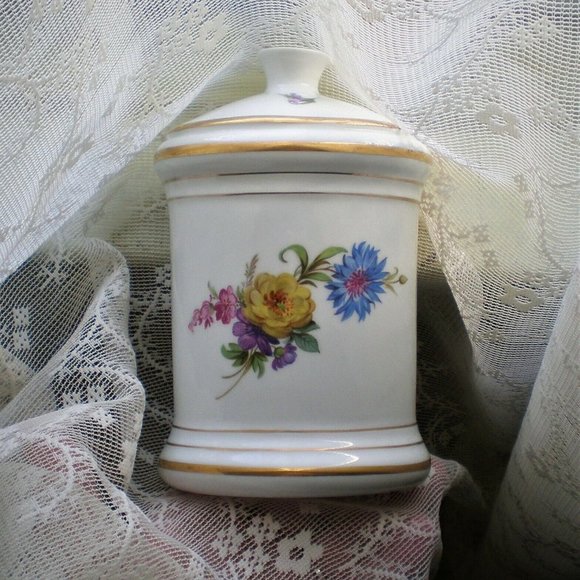 Vintage Alka Kunst Bavaria West Germany Made Porcelain Flowers Vase - Picture 2 of 6